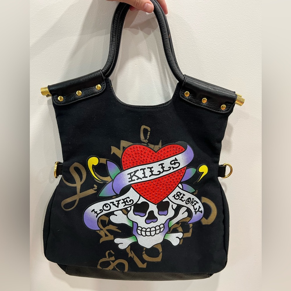 Y2k Ed Hardy by Christian Audigier ‘Love Kills Slowly’ Bag